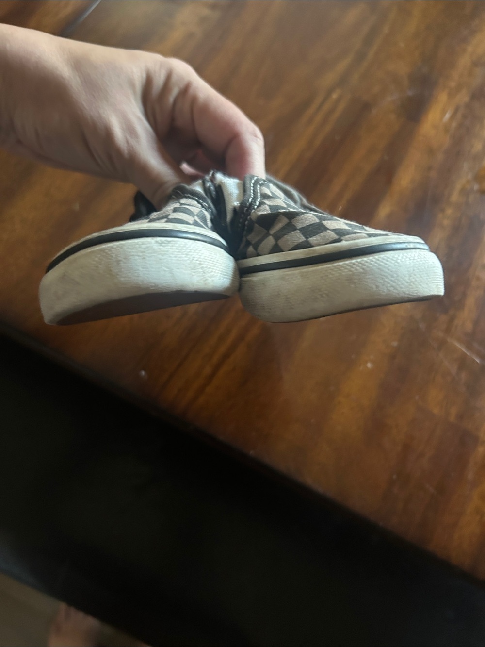 Vans Kids Checkerboard Slip-On Sneakers in Black and White - Picture 3 of 9